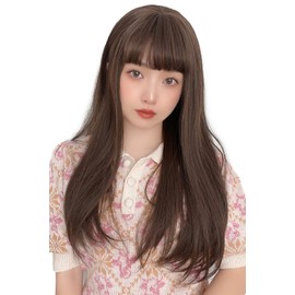 Bright Lara hf1422-TMB Full Wig, Long, Semi-Long Wig, Straight Wig, One Curl