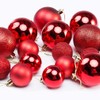 Christmas Tree Ornaments, 32 Pieces, 25mm, Red Shiny and Matte,
