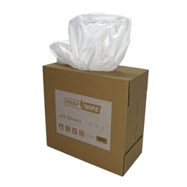 Prep Wipe Lint Free Cleaning Towels Pack of 100 Sheets 9" x 17" (white)