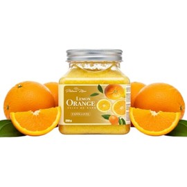 PLATINUMMAX  Sales de Baño Exfoliante Corporal con Limón y Naranja, Frasco 350g, Exfoliante Natural para Cuidado de la Piel                           