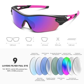 BEACOOL Polarized Sports Sunglasses for Men Women Youth Running Cycling Fishing Baseball Golf TAC Glasses UV400