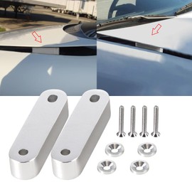 YESHMA Front Hood Vent Space Riser Spacer Modification Kit, Hood Riser Compatible with Honda Civic Acura Integra, Aluminum Alloy Car Hood Vent Spacer Riser for CRX Del Sol (Silver)