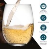 Stemless Wine Glass, Red & White 15oz Stemless Wine Glass