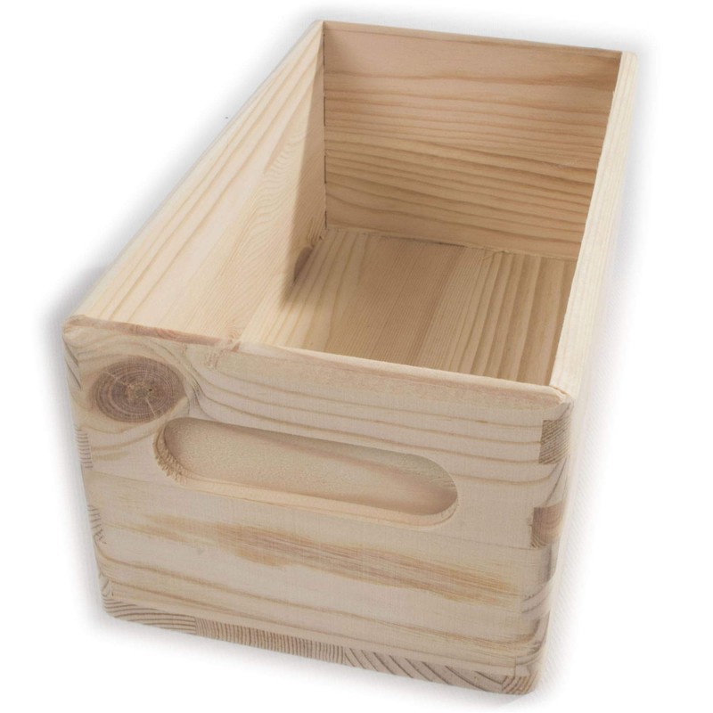 Wooden Open Crate Box 21 x 12 x 9 cm