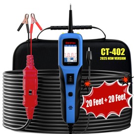 Automotive Power Circuit Probe Relay Tester Probador De Corriente Automotriz 12-24V Car Test Light Electrical Short Open Breaker Finder Digital Multimeter Diode Resistance Tool with 20FT+20FT Cord
