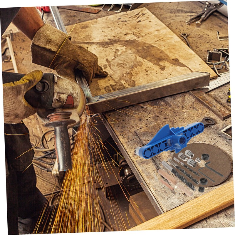 TEHAUX 1 Set Pocket Hole Jig Portable Self Centering Doweling