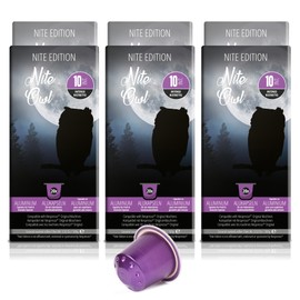 Nite Owl 120ct Nespresso Original Machine Compatible Pods I Intensity 10 I Aluminum Coffee Capsules I Ristretto Italiano I Arabica Espresso Dark Roast I Fully Nespresso Compatible