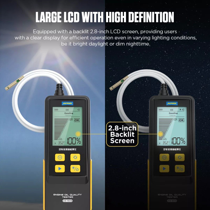 AUTOOL Gasoline Diesel Engine Oil Quality Test Automobile Lubricating Oil