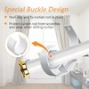 TOKPLNU Ceiling Curtain Rod Bracket, Ceiling Curtain Rod Hooks White
