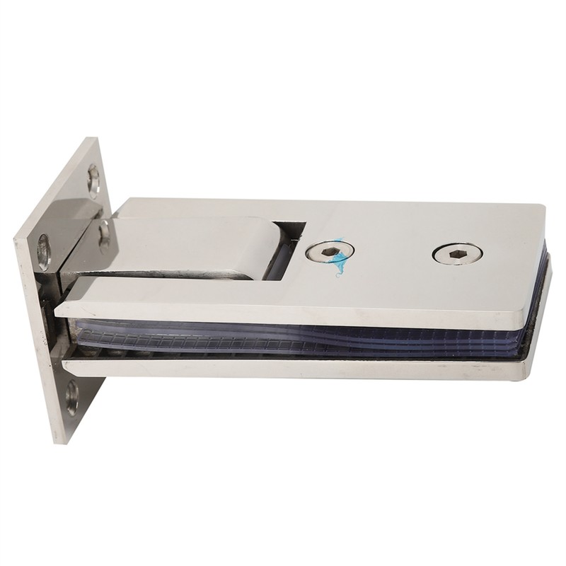 90 Degree Bathroom Door Clip Stainless Steel DoubleSided Shower Glass