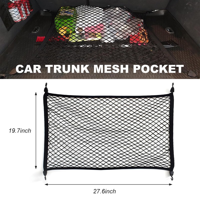 BWBWND Elastic Cargo Net for SUV, 27.6" x 19.7" Stretchable