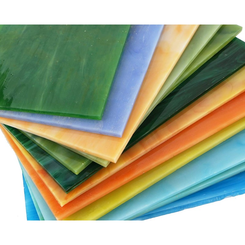 Lanyani (10 Sheets) Variety Stained Glass Sheets Pack, 4 x