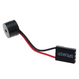 SQXBK 4PCS Computer Case Buzzer Cabinet Speaker PC Internal BIOS Mini Plug Motherboard Small Alarm Speaker with Plug Black