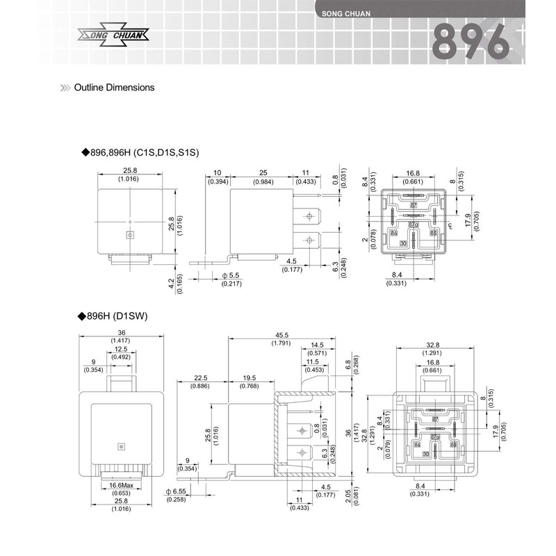 Song Chuan 896H-1CH-D1SF-T-001 Weatherproof, 12VDC, 1 Form C SPDT 12V