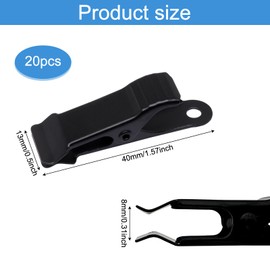 GDFYMI Small Metal Clamps, 1/2 Inch Wide Mini Alligator Clips Spring Clamps for Office Home School (Black,20pcs)
