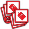6 Pack - LPG Warning Stickers - 100mm x 100mm