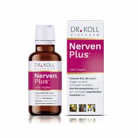 Dr. Koll Nerven Plus: Support for your nervous system with vitamin B12, B6 and selenium - for mental performance and protection against oxidative stress, 50 ml drops