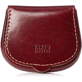 Takeokikuchi 266621 Coin Purse, Horseshoe-Shaped Area, red