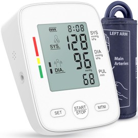 AILE Blood Pressure Monitor, Upper Arm Blood Pressure Machine, Automatic Blood Pressure Monitors for Home Use BP Monitors with Large Cuff 8.7-16.5” Adjustable, 2 * 99 Sets Memory, Digital LCD Display