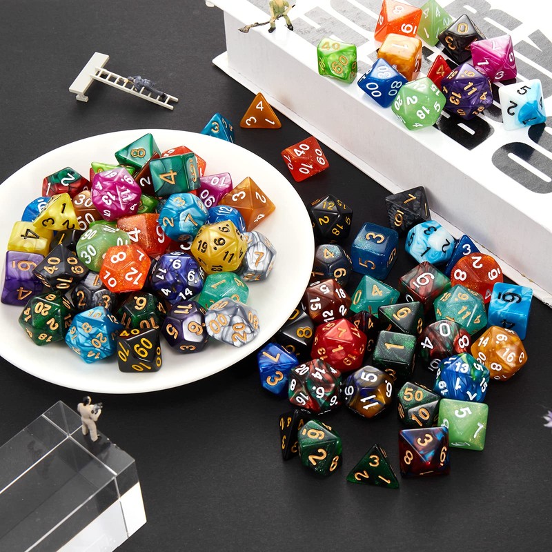 Coyeekn Polyhedral Dice Set, 25 x 7 (175 Pieces) Double
