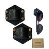 PROVBORN Leather Sunglass Holder for Car Dash One Handed, Eye