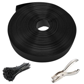 LEIGUNSINGChain Link Fence Privacy Tape, 246ft x 0.15ft Chain Link Fence Slats, Fence Covering Privacy, 200PCS Zip Ties + Puncher Included, Black ﻿