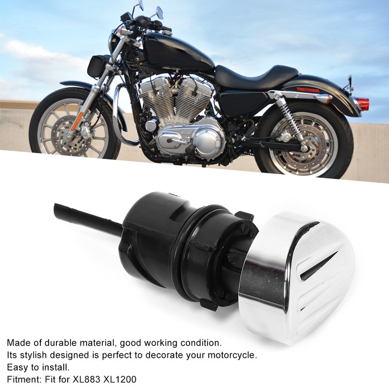 Motorcycle Chrome Oil Dipstick Tank Cap Plug Replacement Fit for