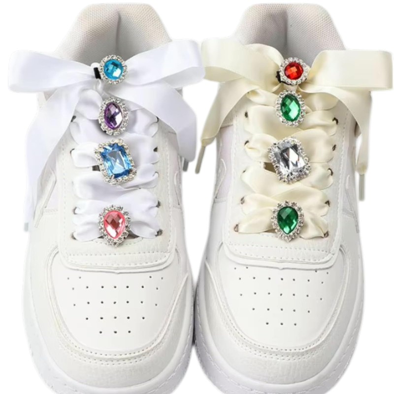 [GrandslamEX] 推し色シューズピアス ビジュー ラインストーン シューズ ピアス アクセサリー 靴紐 シューアクセ チャーム