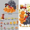 12 Sheets Thanksgiving Window Clings Maple Leaves Window Static Stickers