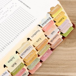 90 Pieces Bible Tabs for Women, Vintages Large Print Bible Bookmarks Index Tabs Study Supplies Guide Kit, Bohomian Baptism Christian Gifts for Men Boys Beginner Easy to Read