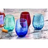 TAG Bubble Glass Stemless Wine Glass Red Red