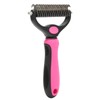 Pet Undercoat Rake Double Sided Knots Removal Grooming Massage Dog