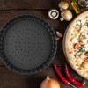 QANYEGN Carbon Steel Pizza Mold Tray, Round Pizza Tray for