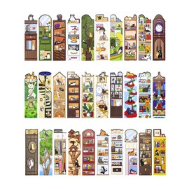 GAUENEEN 30 Pcs Paper Bookmarks, Cute Cat Theme Bookmarks Bulk for Women Men, Unique Bookmark Set for Adult Kids, Fun Book Lovers Gifts