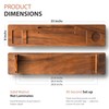 Walnut Bathtub Tray Caddy - 35" Wide Adjustable for Freestanding