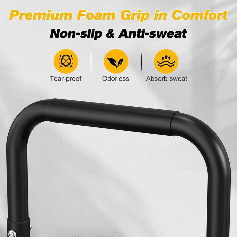 RELIFE REBUILD YOUR LIFE Push Up Bar,14in High Steel Parallettes