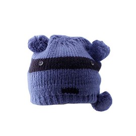 Ladies/Girls Novelty Animal Raccoon Knitted Beanie Hat