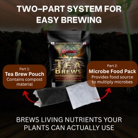 Xtreme Tea Brews – Quick Brew Compost Tea Kit – 10-Pack 80 g Pouches – Each Brews 3–5 Gallons – Bloom Booster with Worm Castings & Microbe Food Pack – Works with Any Fertilizer Program