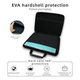 Tiswell 13inch Hard Case for MacBook Air 13inch M3 2024 Laptop Case Hard Shell Protective, 13.6inch Apple Computer Shockproof Case, 13" Notebook Carring Sleeve Bag with Handle,Black