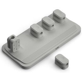 Soporte Con Clips Magnético Para Organizar Cables Escritorio (GRIS)