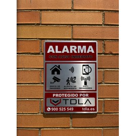 Alarm Sign, Doesn't Look Real, Is It Approved.TDLA Approved Sign for Video Surveillance - Police Warning Sign - Deterrent Signs - Indoor & Outdoor - Video Surveillance Sign 28 x 21 cm