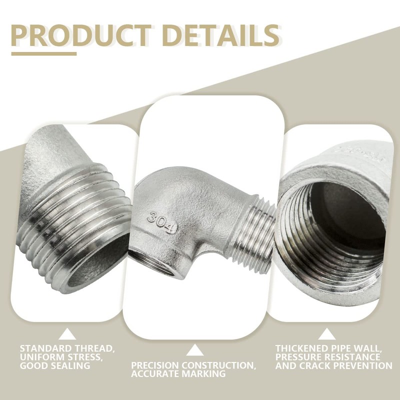 Bwintech 3 Pcs 90 Degree 3/4" Female to 3/4" Male