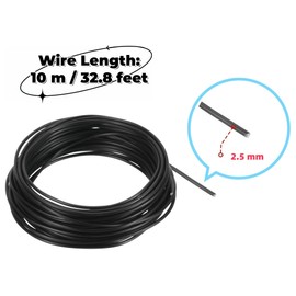 Bonsai Training Wire Black Floral Wire 10m/32.8feet Bonsai Training Wire Stems Anodized Aluminum Tree Wire for Plants Gardening Branch Fixing Horticulture Landscape,2.5mm