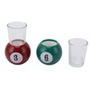 6pcs Billiards Pool Balls Shot Glasses Set Multicolor Pool Balls