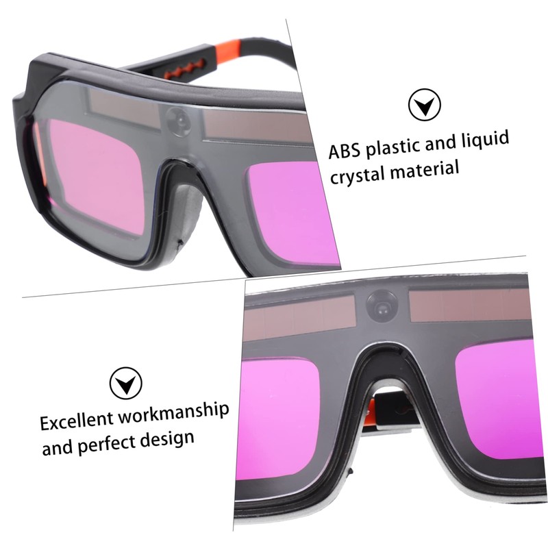 SHINEOFI 1pc Solar Automatic Dimming Welding Goggles Lightweight Protective Eye