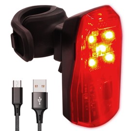 ANTELA Fahrrad Rücklicht LED StVZO Zugelassen USB-C Aufladbar IPX4 Wasserdicht Fahrradlicht Hinten