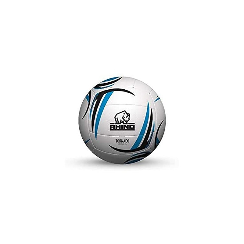 Rhino Unisex's Netball Tornado, White/Black/Blue, 5