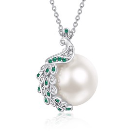 AENEAS Phoenix Kette für Frauen Sterling Siver einzelne Perlenkette 12mm Shell große Perlenkette Phoenix Schmuck Geschenke für Frauen