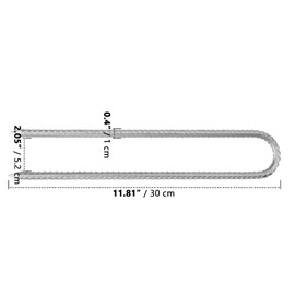 ZOENHOU Pack of 8 12 inches/30 cm Galvanised Ground Anchors, Ground Anchors, U-shaped Pegs, Stable with Chisel Tip, Ground Anchor, Trampoline, Pegs for Trampoline, Camping, Swing
