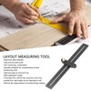 Woodworking Scriber Ruler Tool Aluminum Alloy for Marking Line Layout